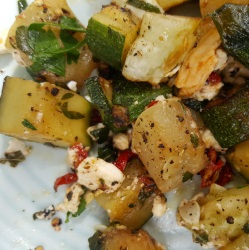 Zucchini Feta Saute