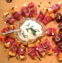 Grilled Cantaloupe and Prosciutto